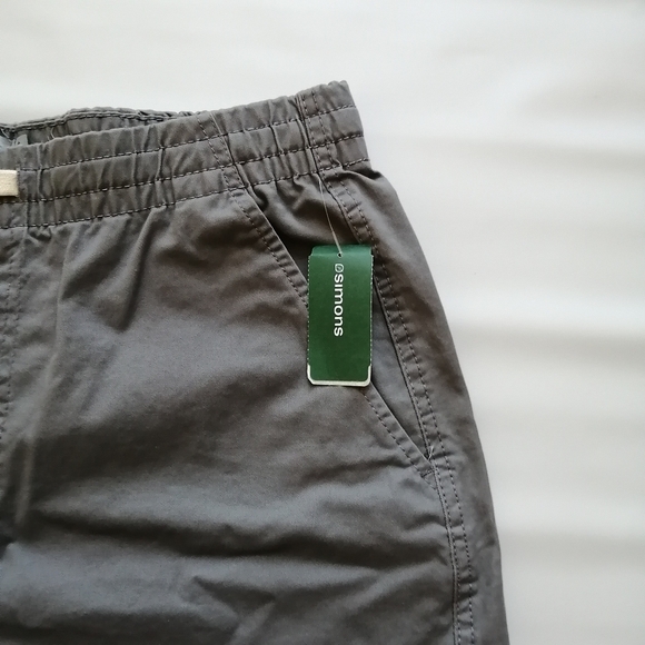 Djab Stretch Twill Pull-On Grey Shorts Small NWT - Picture 4 of 7